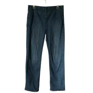 NYDJ Jeans Large Womens Straight Pull On Lift X Tuck Spanspring Denim Med Wash L